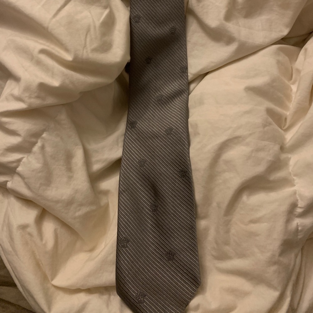Versace Mens Tie Lightly Used Gray Stylish